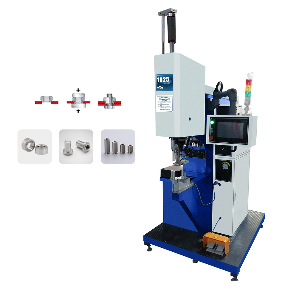 1025MSPe CNC タッチ スクリーン 1 台のパネル ハードウェア挿入機に 4 つの異なるファスナーを素早く取り付けます